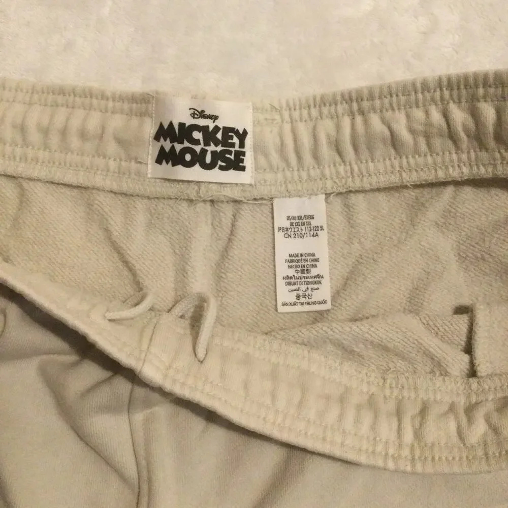 Disney Parks Mickey Mouse‎ Genuine Mousewear Sand Men's 2XL Sweat Shorts
